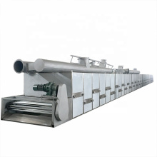 Continuous industrial tunnel onion/mushroom mesh belt dryer